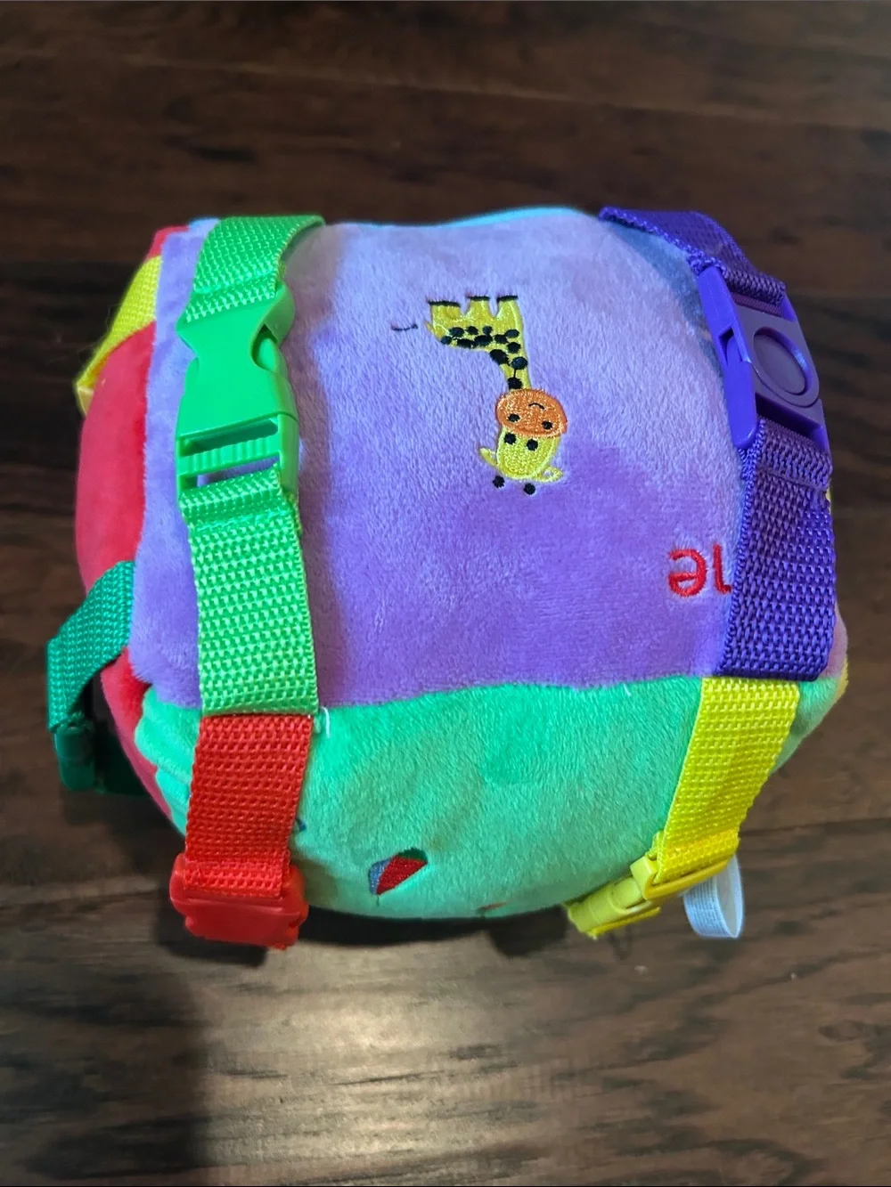 Buckle Toys Bingo Cube Colorful Plush Sensory Activity Cube